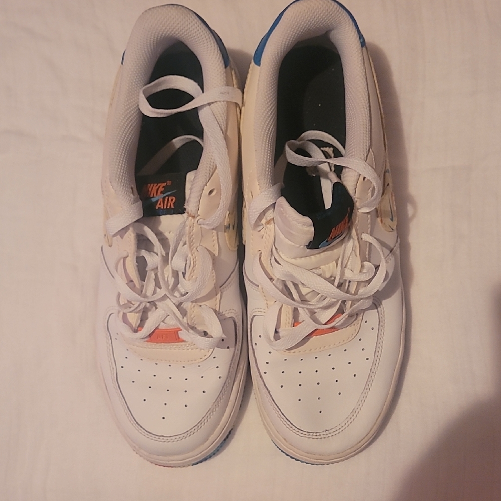 Nike Air White and Orange Sneakers